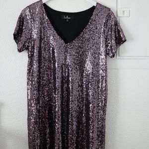 Lulu’s Light Up the Night Sequin Shift Dress